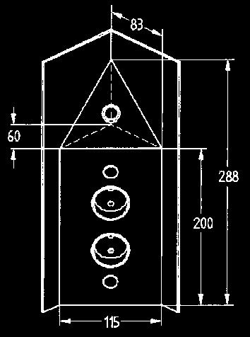 Anschlußleitung 288 mm hoch Mit oder ohne