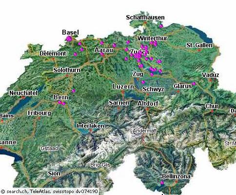 Zu dem Namen Bindschedler liefert das Verzeichnis zahlreiche, ausschließlich in den Kanton Zürich führende Belege, 4 den wir bereits als heutige Häufungsregion des Namens identifizieren konnten.