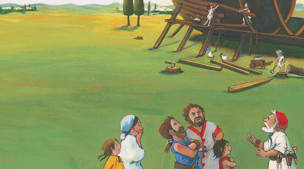 2 Noah baut die Arche 1. Mose / Genesis 6 8 Auf der Erde ging es drunter und drüber. Die Menschen vergaßen Gott, sie stritten und schlugen sich und taten Böses. Nur einer war anders: Noah.