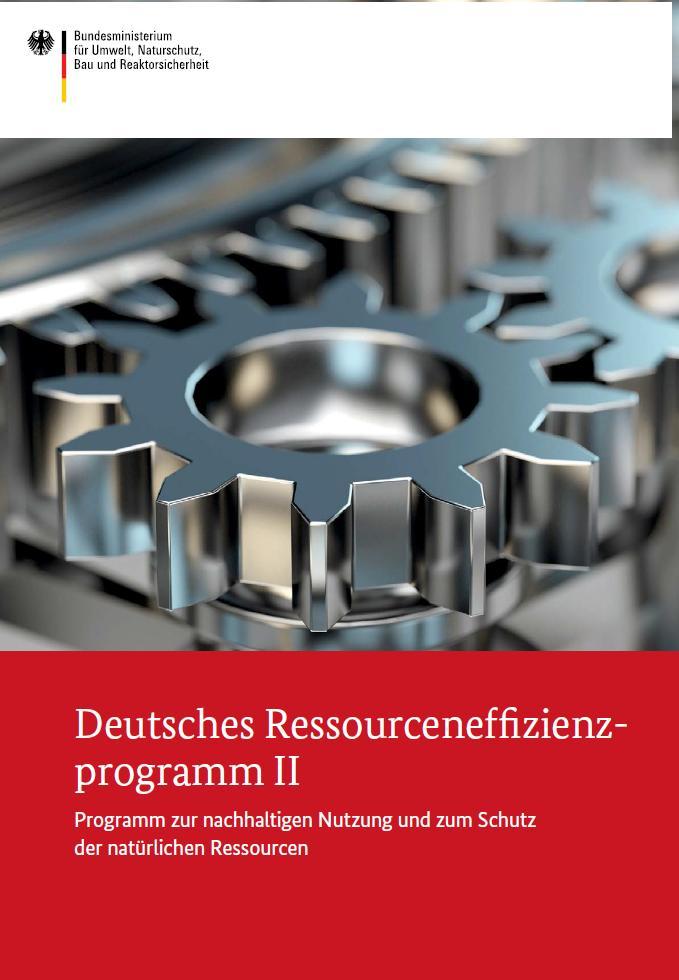 Deutsches Ressourceneffizienzprogramm II Programm zur nachhaltigen Nutzung und zum Schutz der natürlichen Ressourcen, Stand November 2016 Programmatische Eckpunkte: Ressourceneffiziente