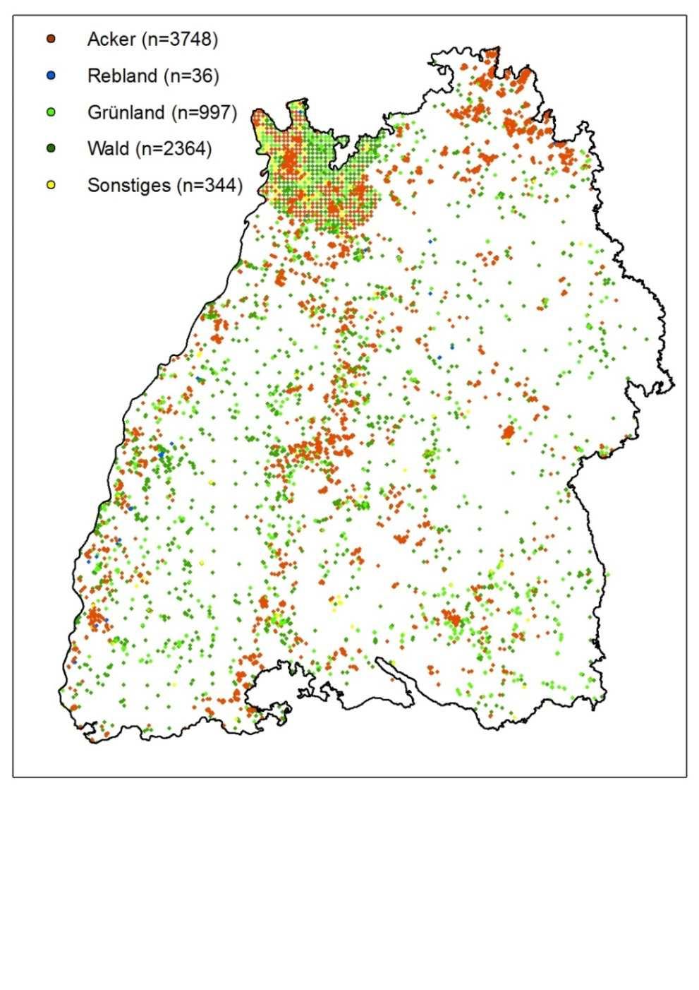 Kohlen Damit stehen für Baden-Württemberg insgesamt Einzeldaten von 7489 Standorten zur Verfügung. Diese Standorte wurden bzw.