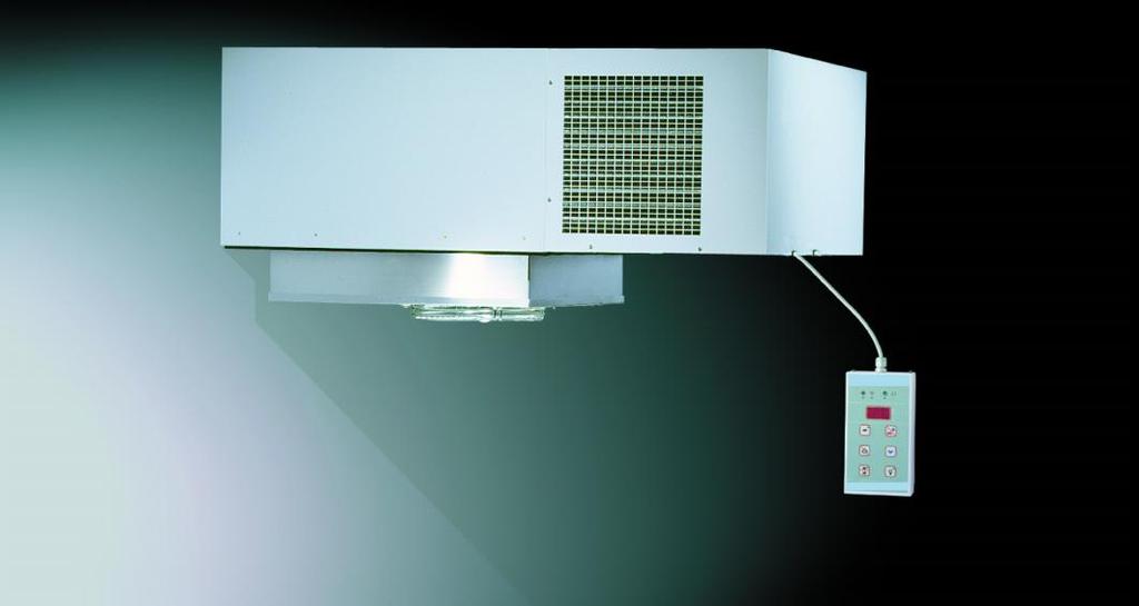 Deckenaggregate Kühlung ( KD ) und Tiefkühlung ( TD ) für Frischhalte-, Kühl- und Tiefkühlzellen Die - BLOCKSYSTEME bestehen aus einer steckerfertigen Verflüssigungseinheit, einem Verdampfer und