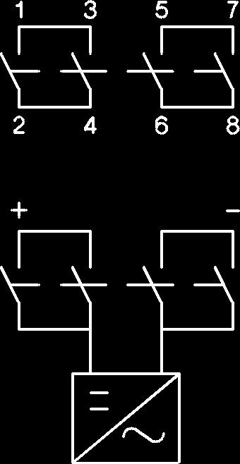 Schaltprogramme Typ 2-polig 2+2-polig 4-polig 4-polig 4-polig 4-polig 2 Pole in Serie mit Brücken 2