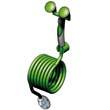 water/high-pressure spiral hose green Spray head: FSP-Tech - high-performance spray head Flow rate: 7 litre/minute/spray head (with integrated flow regulation) Hand-Augendusche mit zwei Brauseköpfen,