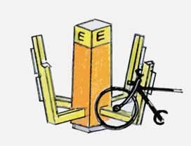 Laden von einem bis zu acht E-Bikes pro Station Pro Arretierungsarm können bis