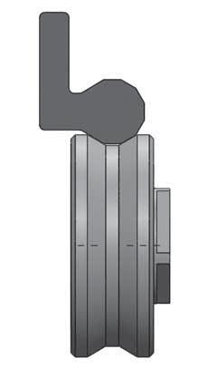 XR Schienen mit Laufrollen In ezug auf die Platzverhältnisse und Tragzahlanforderungen stehen zwei Laufrollengrössen g. 43 und g. 63 zur Verfügung.