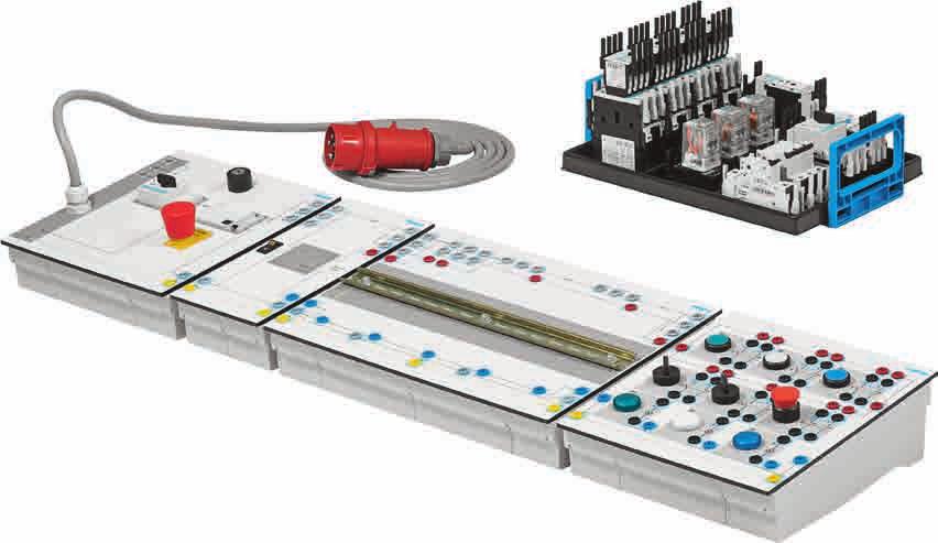 Elektrotechnik und Elektronik Trainingspakete > Gerätesätze > Steuerungstechnik Gerätesatz TP 1211 Grundlagen kontaktbehafteter Schaltungen Die Grundlagen der Steuerungstechnik Grundlegende