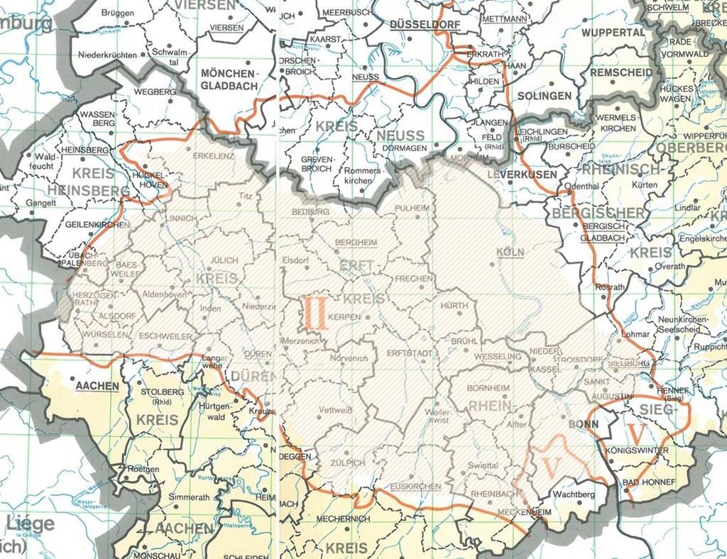 Projektgebiet: Kreise Rhein-Erft, Düren, Rhein-Sieg, Euskirchen,