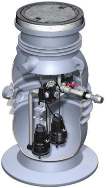 ACO Powerlift PSD-PE aus Kunststoff ist die Pumpstation von ACO für die Entwässerung von gewerblichen Objekten und kleinere bzw.