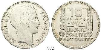 417. ss 160,- 972 10 Francs 1937. Marianne. Gad.801.