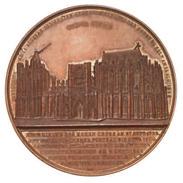 Medaillen Sammlung Köln 880* Bronzemedaille 1838 (v. L. Held / Loos), a. d. General L. von Borstell und das 25-jähr. Gedenken an die Befreiungskriege, Widmung der Stadt zu s. 65. Geburtstag, Vs.