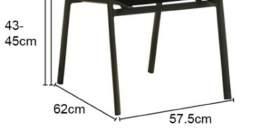 8 kg BALI Sessel mit Armlehne, graphit Aluminium, graphit pulverbeschichtet; Textilene: schwarz stapelbar, Gewicht 3.8 kg 169.