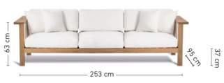 - MARO fauteuil, teck/laçage Coussins: Sunbrella, canvas natural ou charcoal line MARO 2-Sitzer links