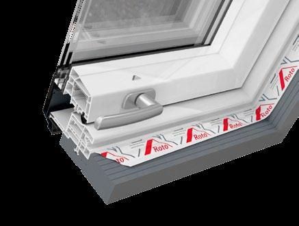 Produktinformation Designo R8 Mass-Renovierungsfenster Kunststoff Isolierverglasungen Technische Daten und Eigenschaften Energiesparen auf ganzer Linie Roto Designo Dachfenster mit hochwertiger Roto
