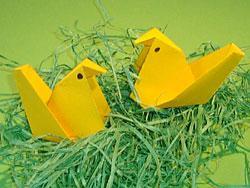 Origami : die Hühner / sehr einfach