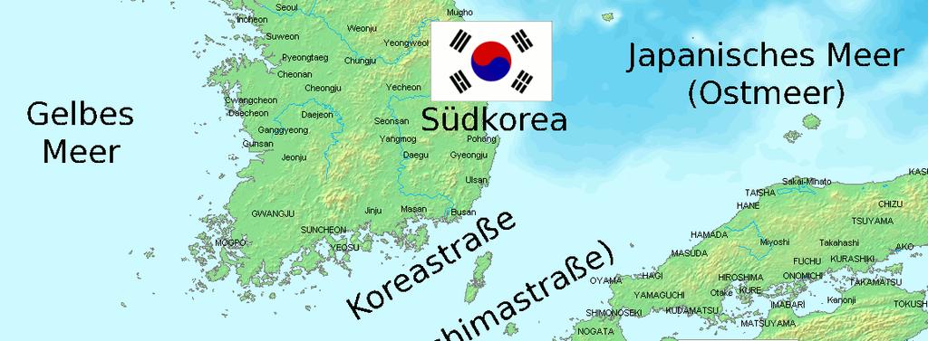 Geografische Informationen: -Koreastraße- Die Koreastraße(selten auch Straße von Koreaoder Tsushimastraßegenannt) ist eine Meeresdurchfahrt zwischen dem Ostchinesischen Meer im Südwesten und dem