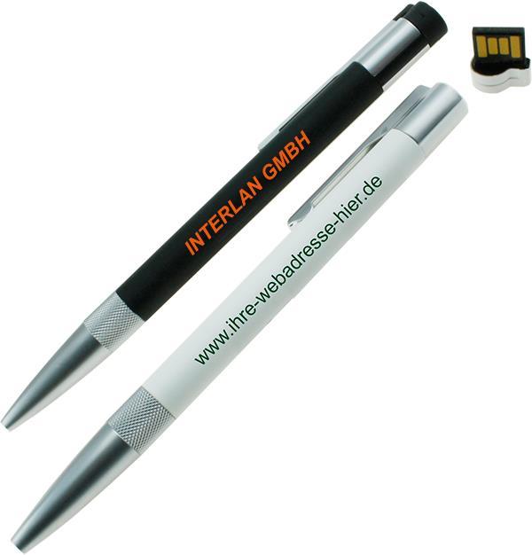 DE-PEN-S Kugelschreiber und USB Stick Dank seines innovativen Designs ist DE-PEN-S der vermutlich dünnste USB