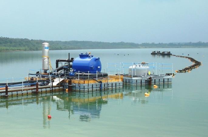 Pufferung mit CO 2 Natürliche Seen besitzen einen Hydrogencarbonatpuffer Begasungsrahmen: