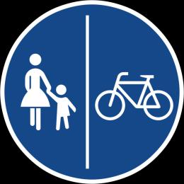 Den Radfahrer treffen höhere Sorgfaltspflichten als den Fußgänger; (Blickkontakt, Verständigung und notfalls Schrittgeschwindigkeit).