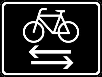 Radverkehr von links und rechts Zusatzzeichen 1000-32 Radverkehr von links und rechts Radfahrer dürfen Radwege in Gegenrichtung