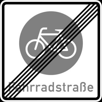 Für sie gilt eine Höchstgeschwindigkeit von 30 km/h. VZ 244-1 Beginn einer Fahrradstraße Fahrräder dürfen nebeneinander fahren.