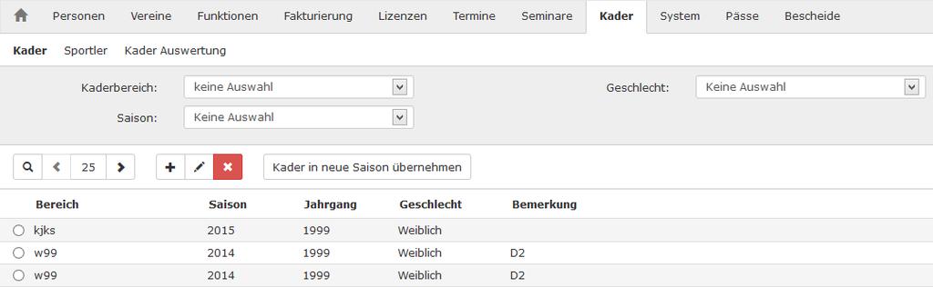 8 KADERPFLEGE 8.1 Kader anlegen Melden Sie sich als Benutzer in Phoenix II unter der Ihnen bekannten Webadresse Verbandskürzel.it4sport.de ein (also z.b. hvw.itsport.de, ssv.it4sport.de, etc.).