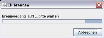 unformatierte CD in Ihren CD Brenner ein und betätigen Sie