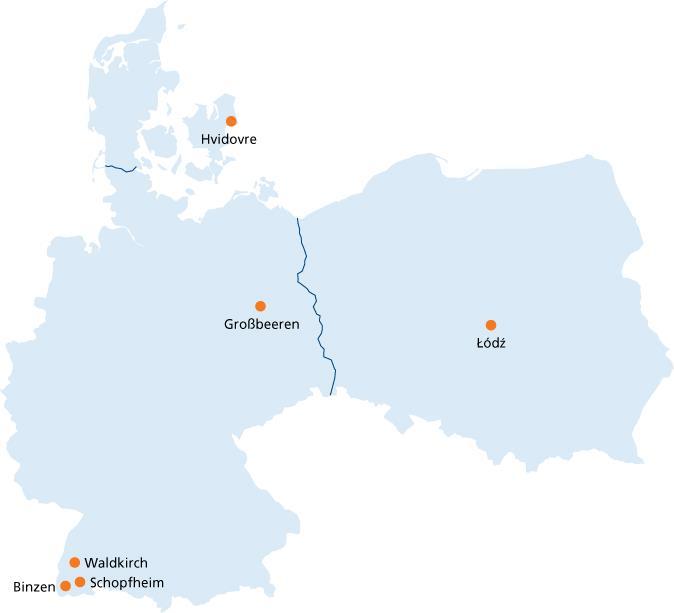 Europäisches Produktionsnetzwerk für Sekundär Packmittel FALTSCHACHTELN: 2,3 MILLIARDEN Waldkirch, Deutschland Hvidovre, Dänemark Łódź, Polen > 80.