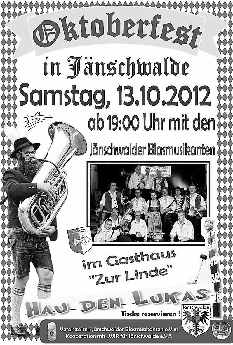 Nr. 13/2012 26.09.2012 9 Peitzer LandEcho Der gemischte Chor Teichland erfreut alle gegen 17:00 Uhr mit seinem Gesang und lädt zum Mitsingen ein.