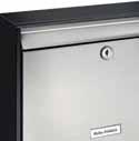 Stahl- / Edelstahl-Briefkästen Black & Steel London 6867 B+S Briefkasten mit Edelstahl-Tür. Hochwertiges, verzinktes Stahlgehäuse in mattschwarz beschichtet. Edelstahltür mit transparentem Schutzlack.