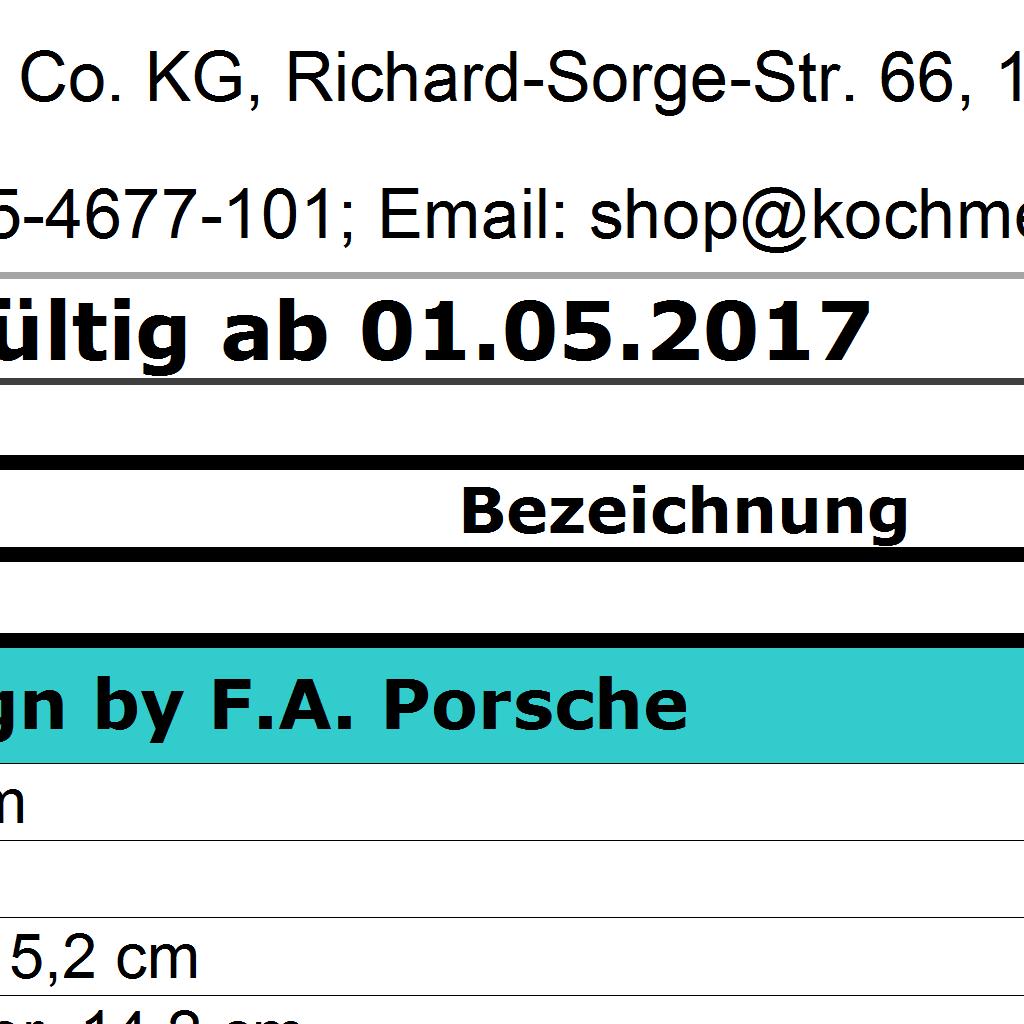 Porsche - GEHÄMMERT P02-HM Santoku, 17,8 cm 129,00 4260089860384