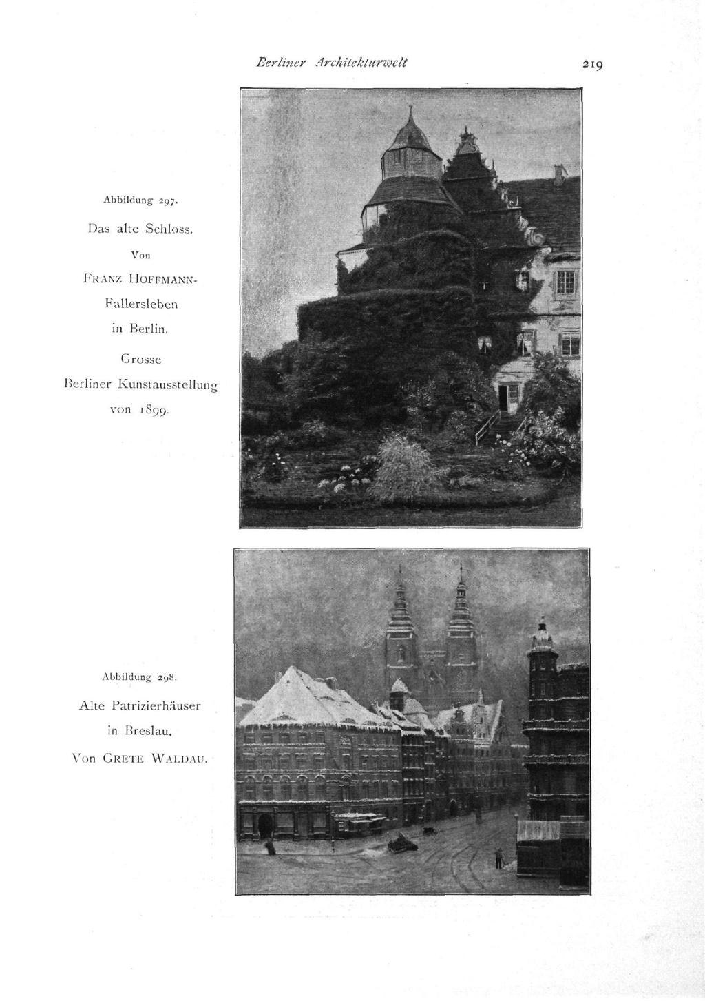 Berliner Architekt urweit 219 Abbildung 297. Das alte Schloss.