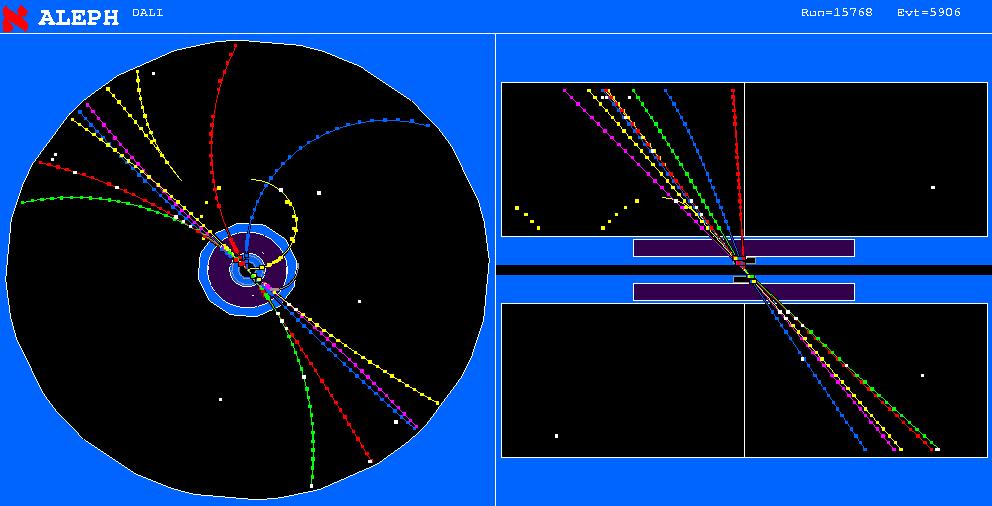 Time Projection Chamber (TPC) ALEPH Experiment bei LEP: e+e- bis E CMS = 208 GeV Größe: 4,7m x 3,6m, E-Feld: 110 V/cm, B-Feld = 1.