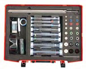 komplett 1 x Bürsten-Kontrollschablone 1 x Schutzbrille 2 x Reinigungsdüse für Bohr-Ø 12 bis Ø 15 mm 2 x Reinigungsdüse für Bohr-Ø 16 bis Ø 19 mm 2 x Reinigungsdüse für Bohr-Ø 20 bis Ø 25 mm 2 x