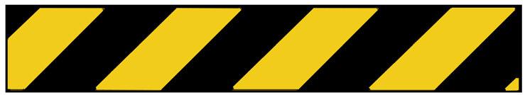 5.2 Sicherheitsmarkierungen für Hindernisse und Gefahrstellen (1) Die Kennzeichnung von Hindernissen und Gefahrstellen ist durch gelbschwarze oder rot-weiße Streifen (Sicherheitsmarkierungen)