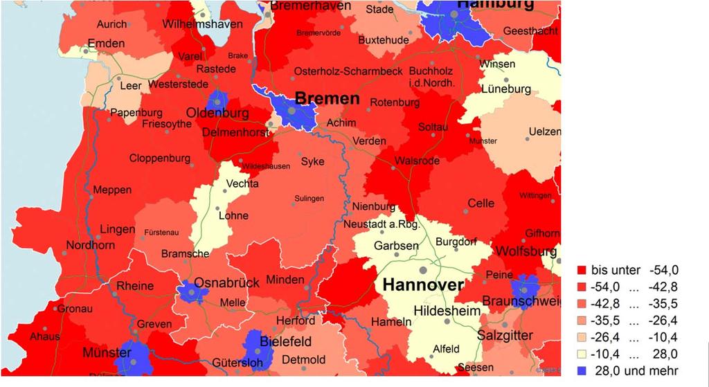 Handlungsstrategie anderer Regionen Leitfrage 2: (Was) Kann die Wesermarsch vom Landkreis Vechta lernen? Demografisches und wirtschaftliches Wachstum-Vorbild über Niedersachsen hinaus.