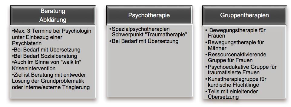 Sprechstunde für Transkulturelle Psychiatrie > multidisziplinäre Beratung und Therapie für
