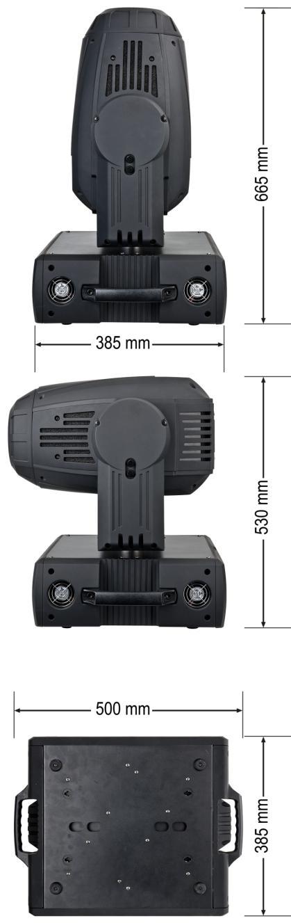 Produktbeschreibung Modell: Showtec Phantom 575 Pro Voltage: 240V-50Hz (CE) Sicherung: 7A / 250V Maße: 530x500x665mm (LxBxH) Gewicht: 40 kg Bedienung und Programmierung Signal pin OUT: pin 1 earth,