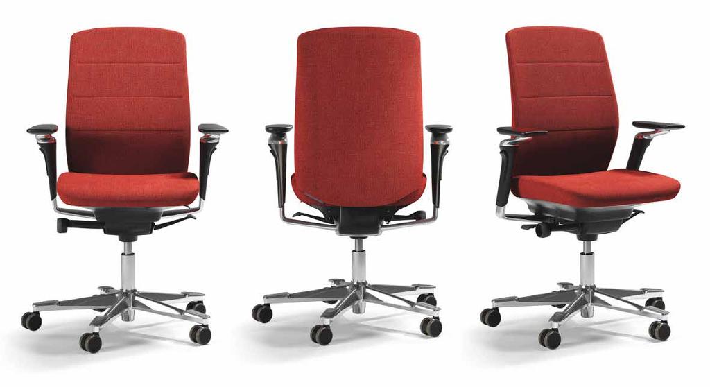 Der neue Bürostuhl von Kinnarps kann ganz auf den persönlichen Stil des Kunden zugeschnitten werden, denn er ist in einer Vielzahl von Varianten erhältlich: Mit glatten weißen, polierten oder