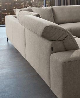 The many relax and design options include three back upholstery versions, nine leg options, two armrest and nine end elements.