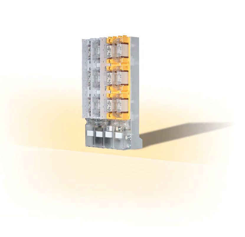 NH-Sicherungsleisten NH strip-fuseways Niederspannungs-Verteilerfeld/Beispiel 1 Low voltage distribution panel/sample