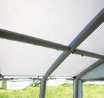 TEILZELTE Material: Texolan 150 HQ (High Quality), PU-beschichtet. Dach: mit 7 mm und 5 mm Keder ausgestattet.