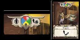 Beim zweiten Effekt muss jeder Mitspieler eine Handkarte auf seinen Ablagestapel legen.