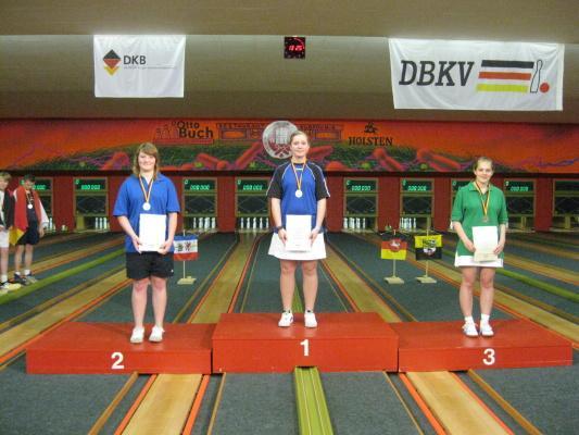Deutsche Jugendmeisterin 2010 bei der weiblichen A-Jugend und damit Gewinnerin der Goldmedaille wurde mit 864 Holz - Sabrina Lessau vom VFSK Flintbek.