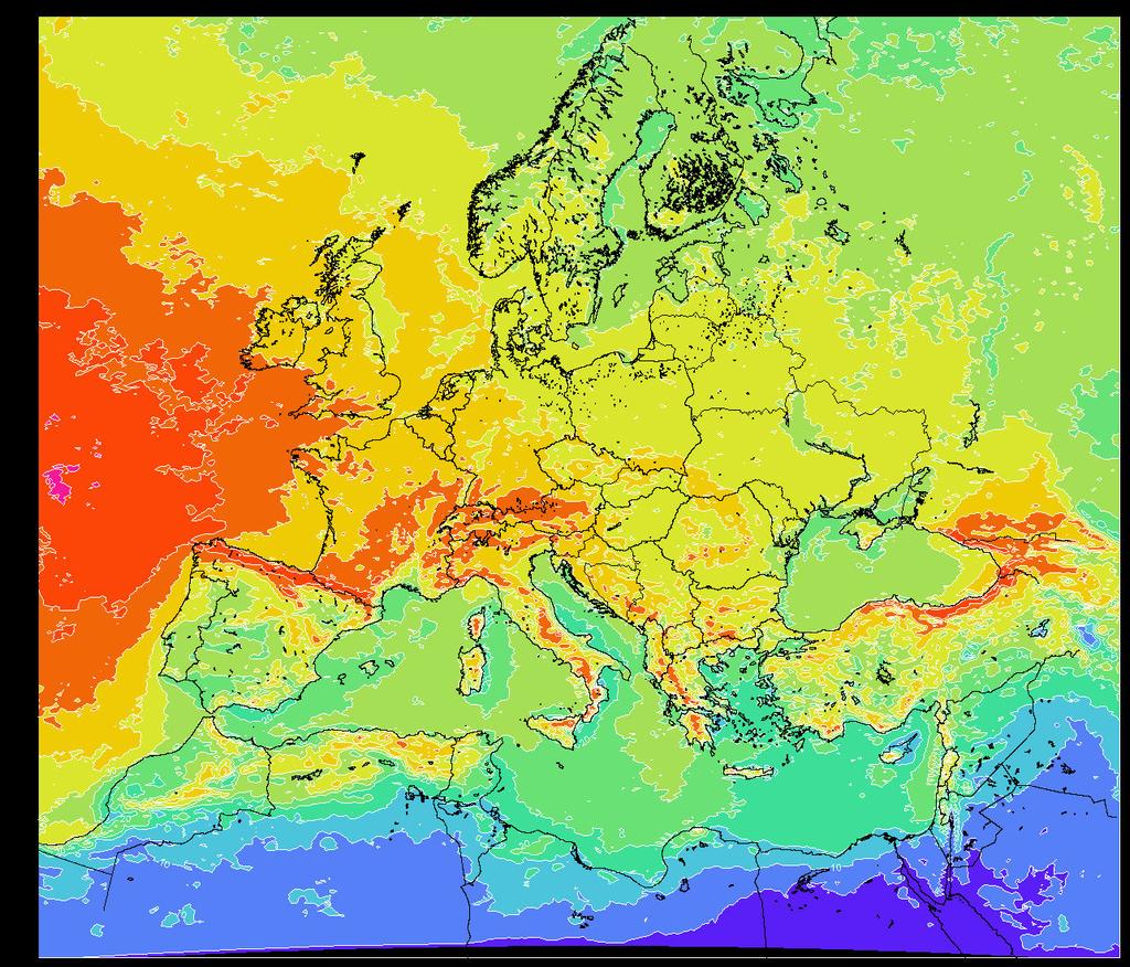 Ergebnisse Klassifikation Europa In Europa sind die meisten Wetterwechsel in Berg- und Küstenregionen zu