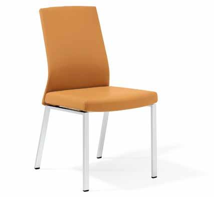 2011 LINUS MIT FUNKTION Ein Stuhl mit stufenlos verstell- und arretierbarer Rückenlehne. Die Sitzfläche kippt entsprechend dem Winkel der Rückenlehne.