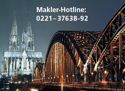 Makler-Hotline 0221 37638-92 Montag bis Freitag 8:00 Uhr bis 18:00