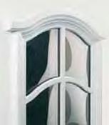 Chrom D Sylt, Glas Parsol grau gewölbt 3 Farbauswahl nach RAL Ornamentrahmen innen und außen