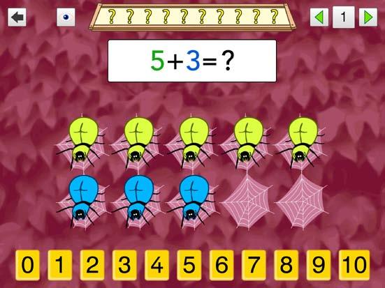 Spiel 7: Rechnen mit Fünf Stufen 1, 2 und 3 In diesen Stufen wird das Rechnen mit der Menge 5 trainiert.