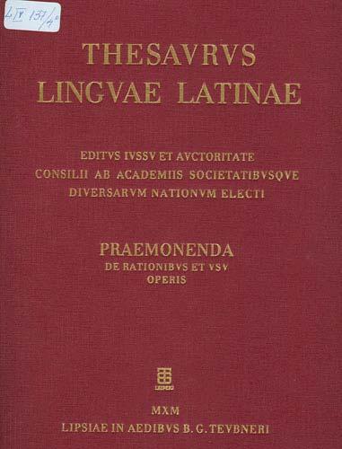 Поклон Библиотеци за 2006. годину чини капитално издање: Thesaurus linguae Latinae. Editus iussu et auctoritate consilii ab academiis societatibusque diversarum nacionum electi.